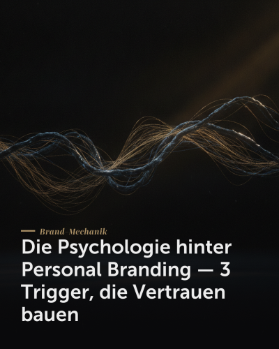 Psychologie Personal Branding — Die Psychologie hinter Personal Branding — 3 Trigger, die Vertrauen bauen | Creationworx