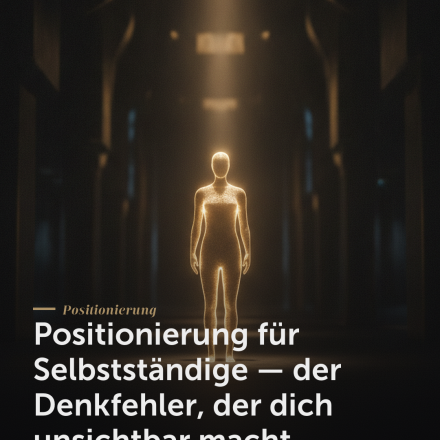 Positionierung Selbstständige — Positionierung für Selbstständige — der Denkfehler, der dich unsichtbar macht | Creationworx